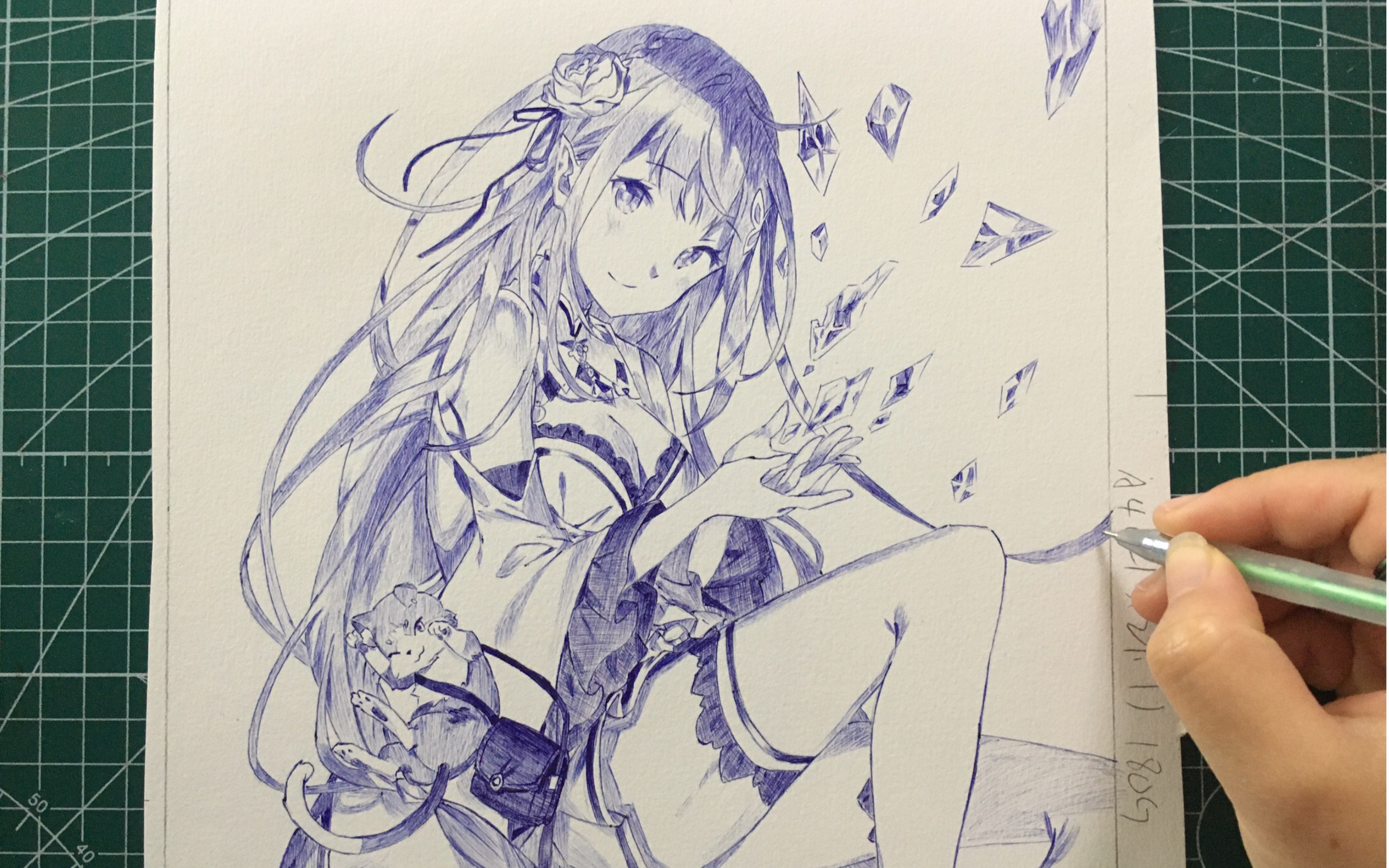 一支圆珠笔画个爱蜜莉雅学渣了没