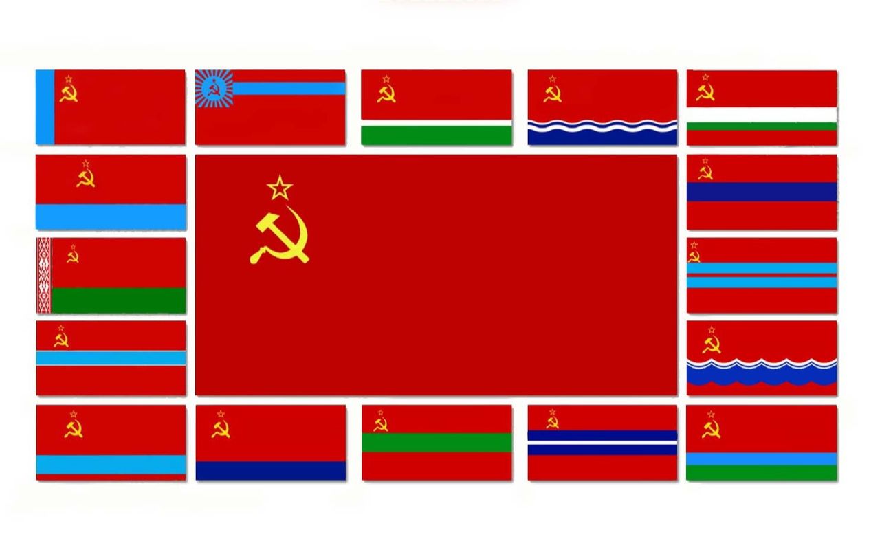 苏联15个加盟共和国的国歌(中外字幕)