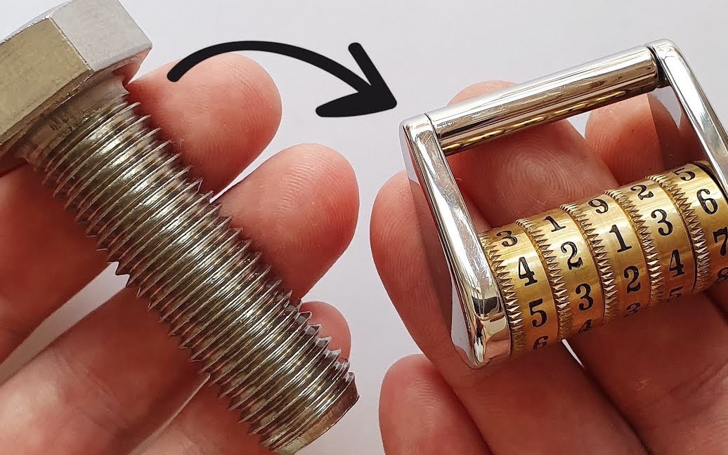 【youtube搬运】大神手工使用螺丝制作密码锁【手工】强!