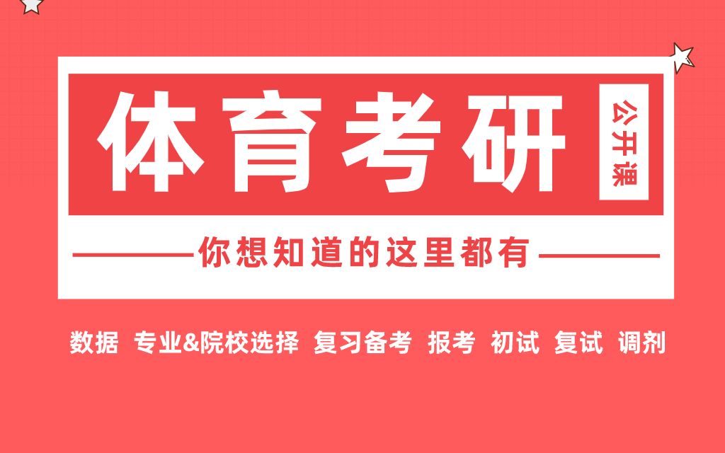 体育类考研全解析趋势,院校和专业选择,备考,报名,考研初试复试和调剂哔哩哔哩bilibili