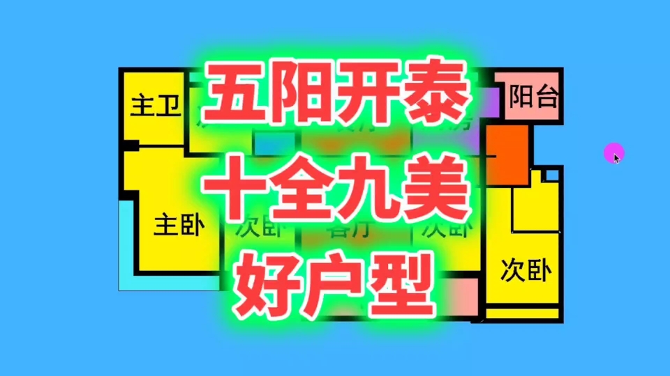 这样的户型,就叫“五阳开泰”好户型,布局设计十全九美,放心选哔哩哔哩bilibili