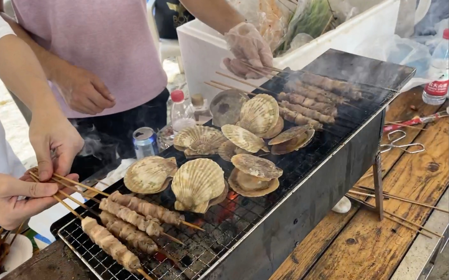大连塔河湾海边一日烧烤