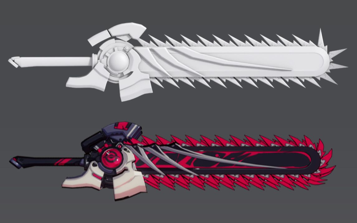 【3dmax游戏建模】崩坏3"尼德霍格翼爪"次世代武器建模