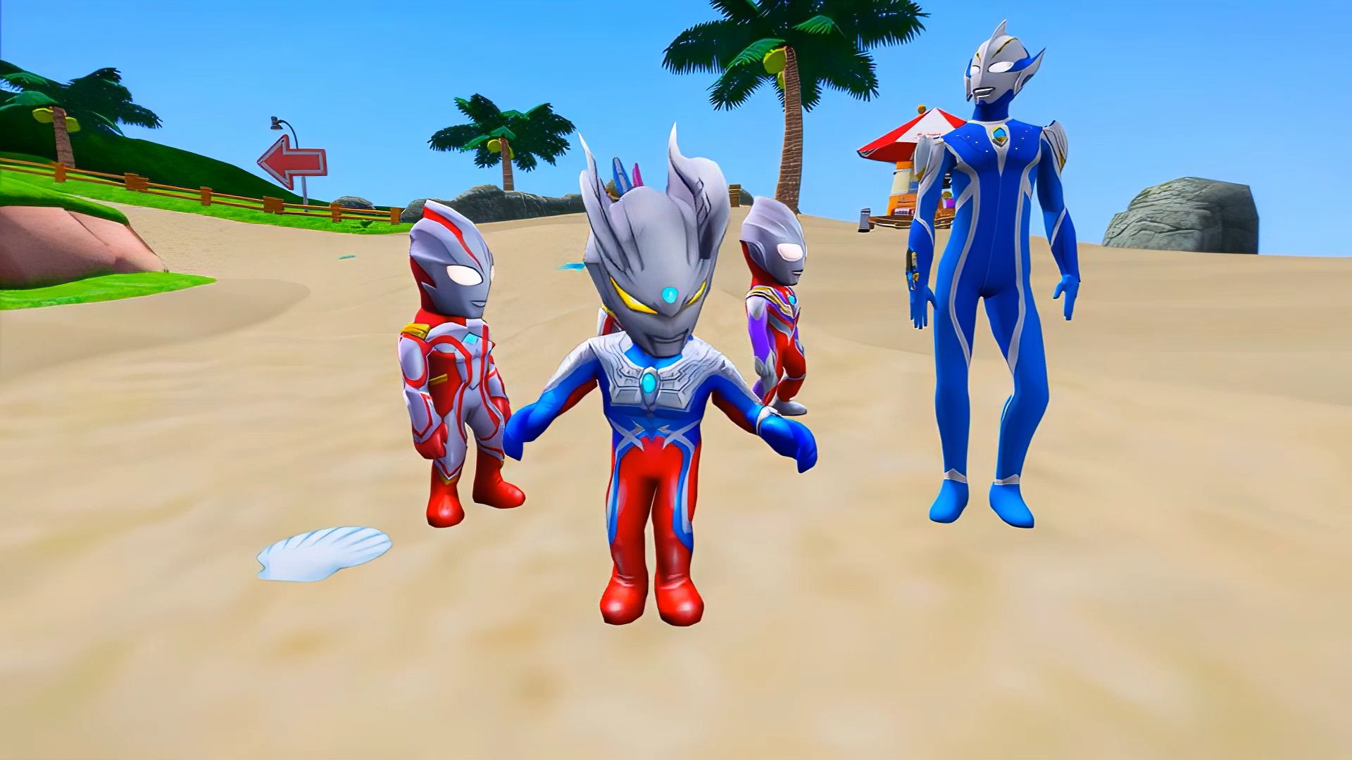 希卡利发明了时光机,带着小奥特曼来到恐龙时代!