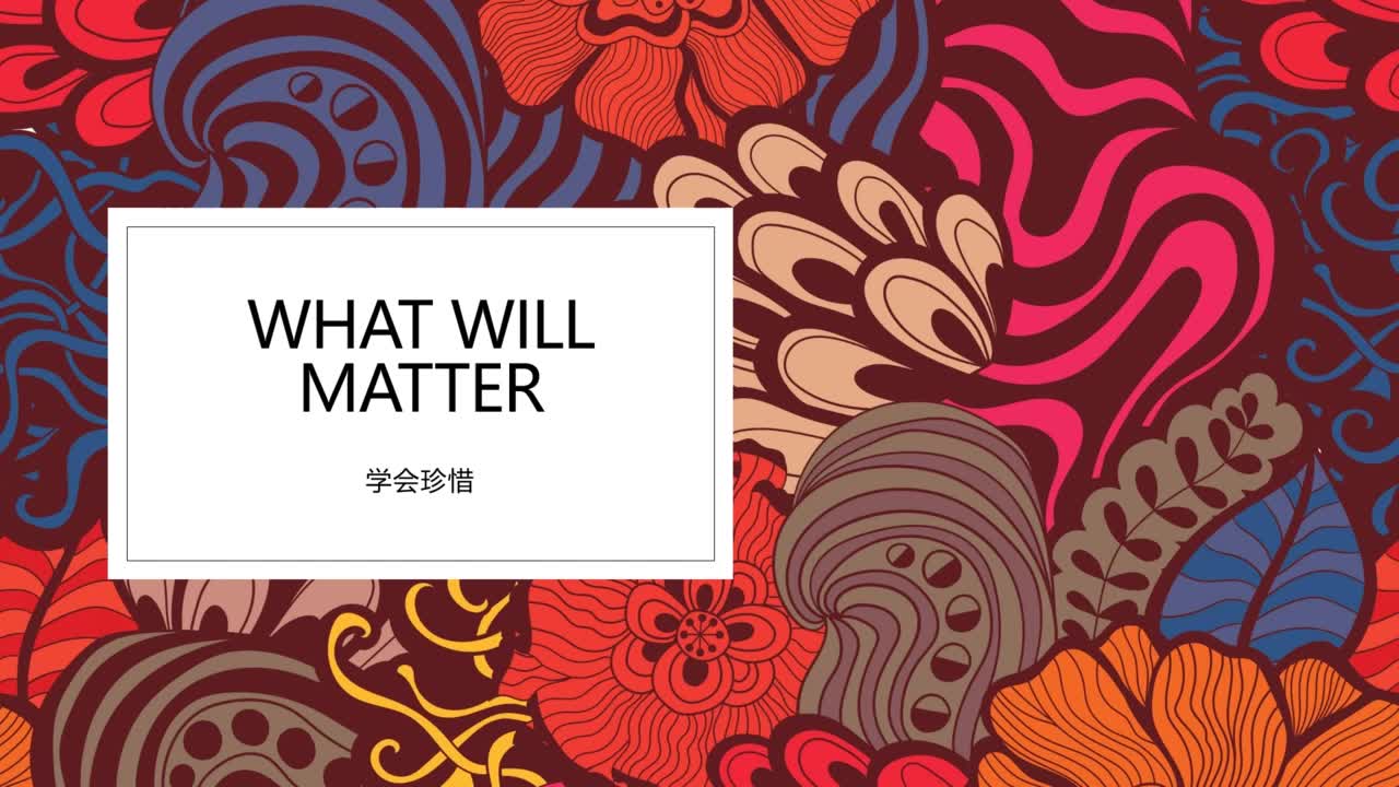 英文短篇朗诵01 学会珍惜 What will Matter哔哩哔哩bilibili