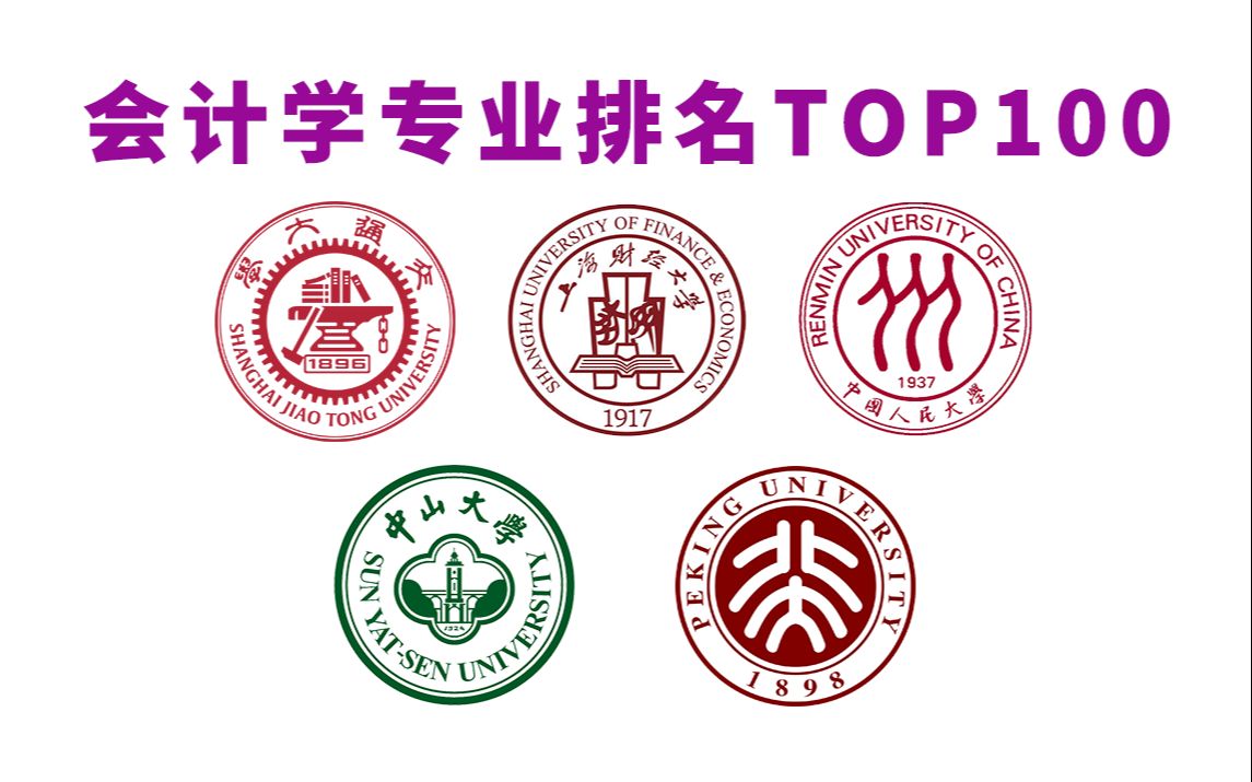 [图]【22考研预报名】会计学专业排名TOP100——管理类考生必看！