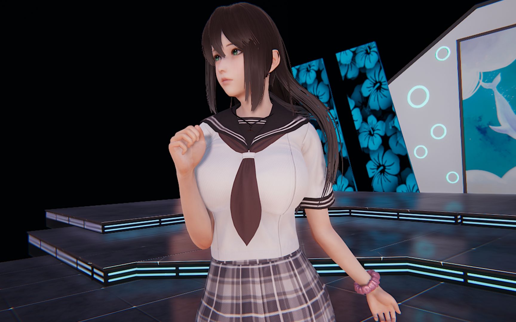 【mmd】二次元动画水手服jk少女