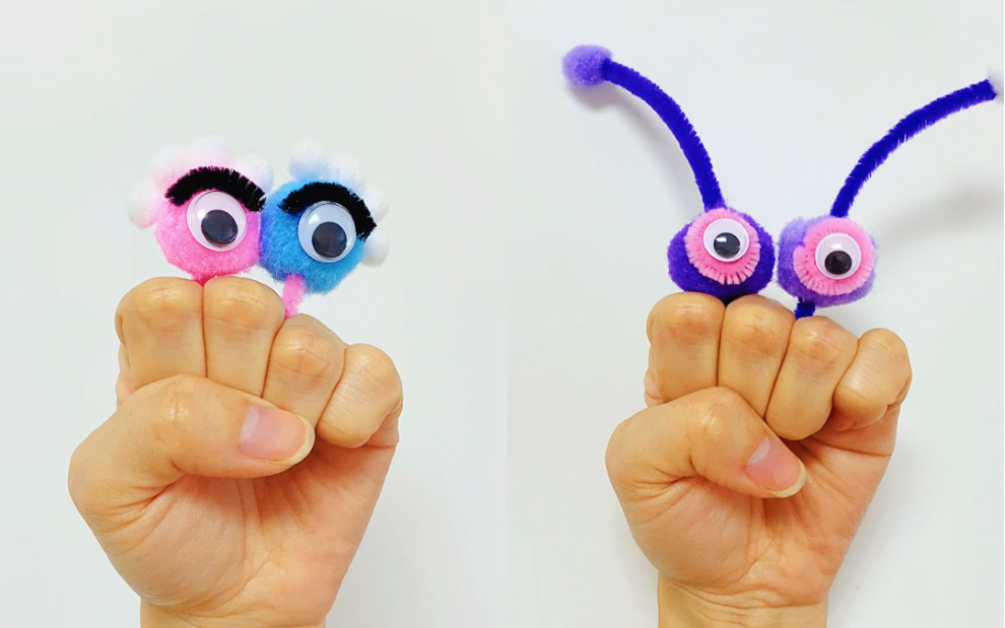 超简单的丑萌扭扭棒指尖玩具大眼怪