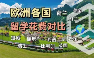 Download Video: 去欧洲热门国家留学，一年花费要多少？荷兰/比利时/瑞士/德国/瑞典/丹麦/芬兰/挪威/英国/爱尔兰留学，欧洲各国留学花费对比盘点！！