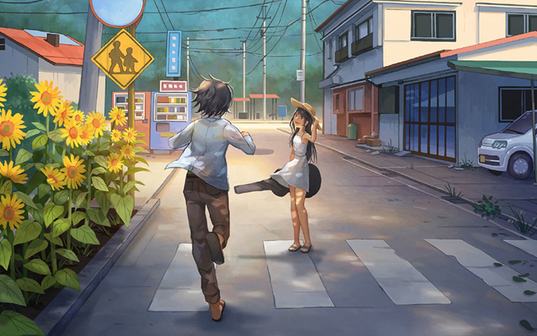 马来西亚人物插画师三二木_mifuki32的一组温暖治愈的青春时光人物