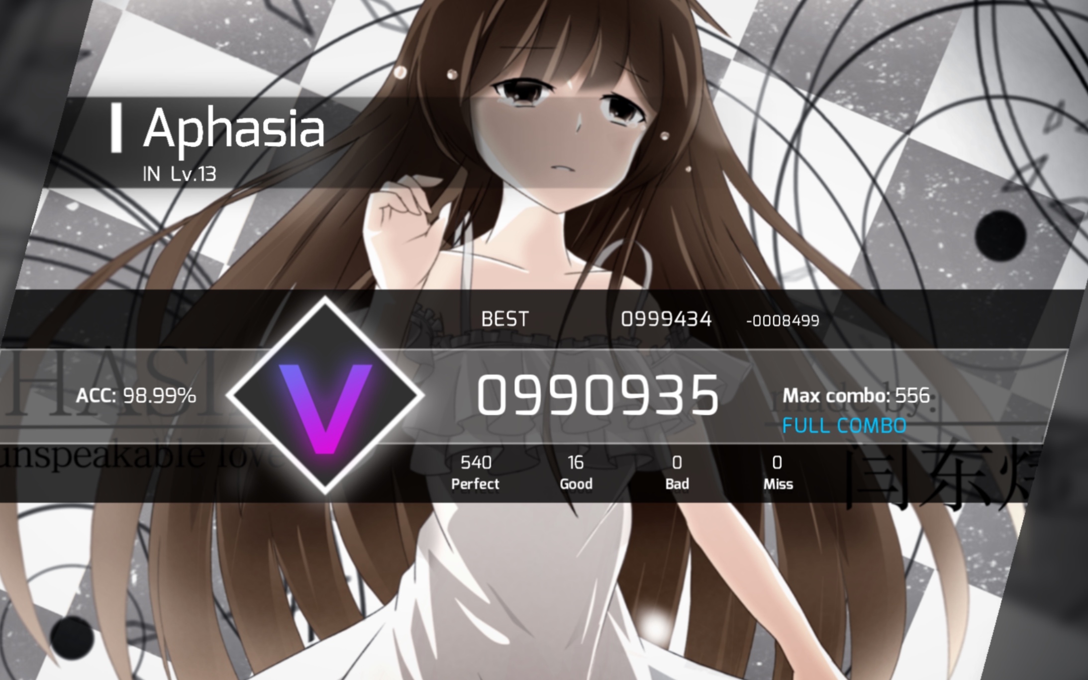 【phigros】aphasia in13 full combo v_哔哩哔哩 (゜-゜)つロ 干杯