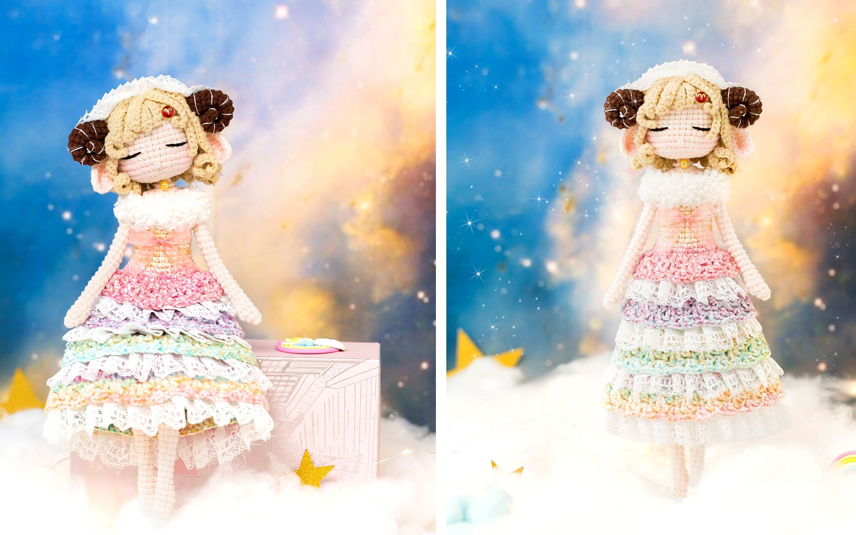 【sa1321】苏苏姐家_钩针《星座》系列-白羊座玩偶_编织视频教程_哔哩