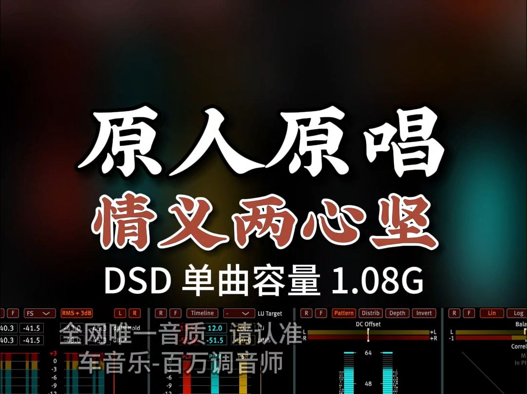 粤语经典,原人原唱,《情义两心坚》DSD完整版1.08G,百万调音师专业录音棚制作,顶级hifi无损音质哔哩哔哩bilibili