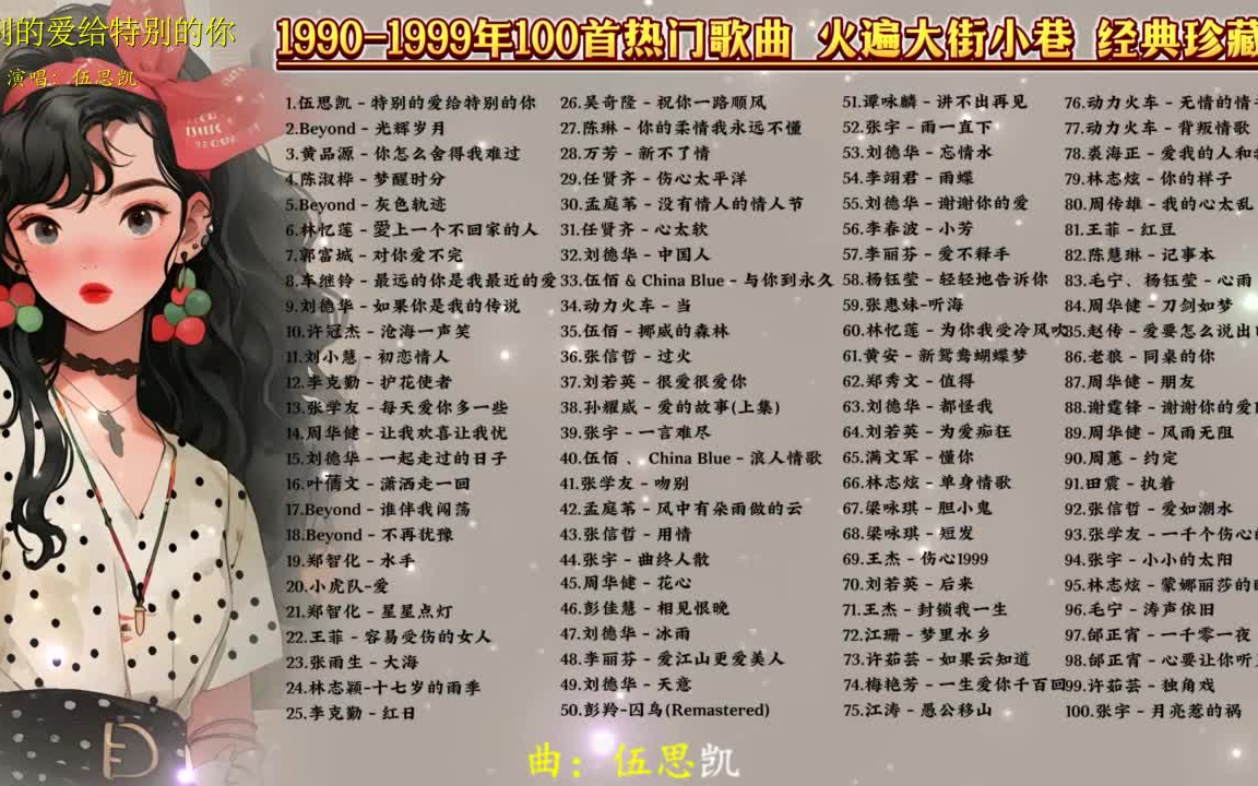 [图]1990--1999年100首热门歌曲  火遍大街小巷  经典珍藏