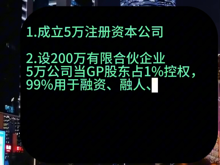 用5万控制8000万,只承担5万的责任#合伙企业#注册公司#股权架构设计#老板#财税哔哩哔哩bilibili