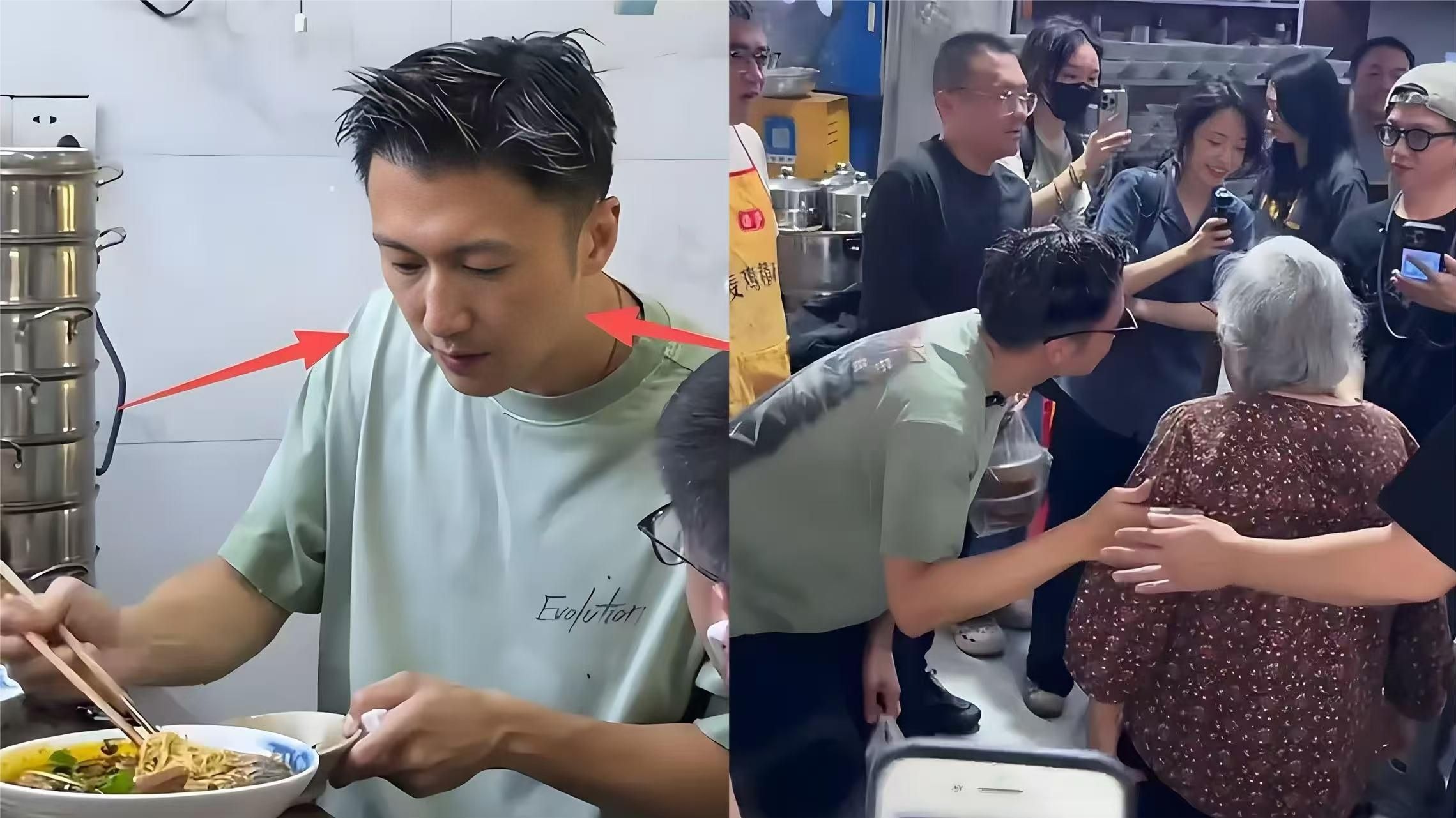 谢霆锋重庆吃路边摊,满脸褶子老到不敢认,和奶奶合影小动作抢镜