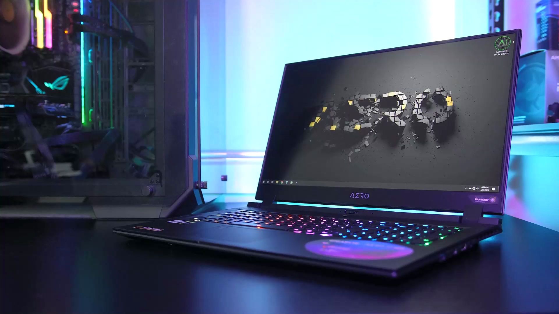 中英文字幕全新十代cpu技嘉aero17测评