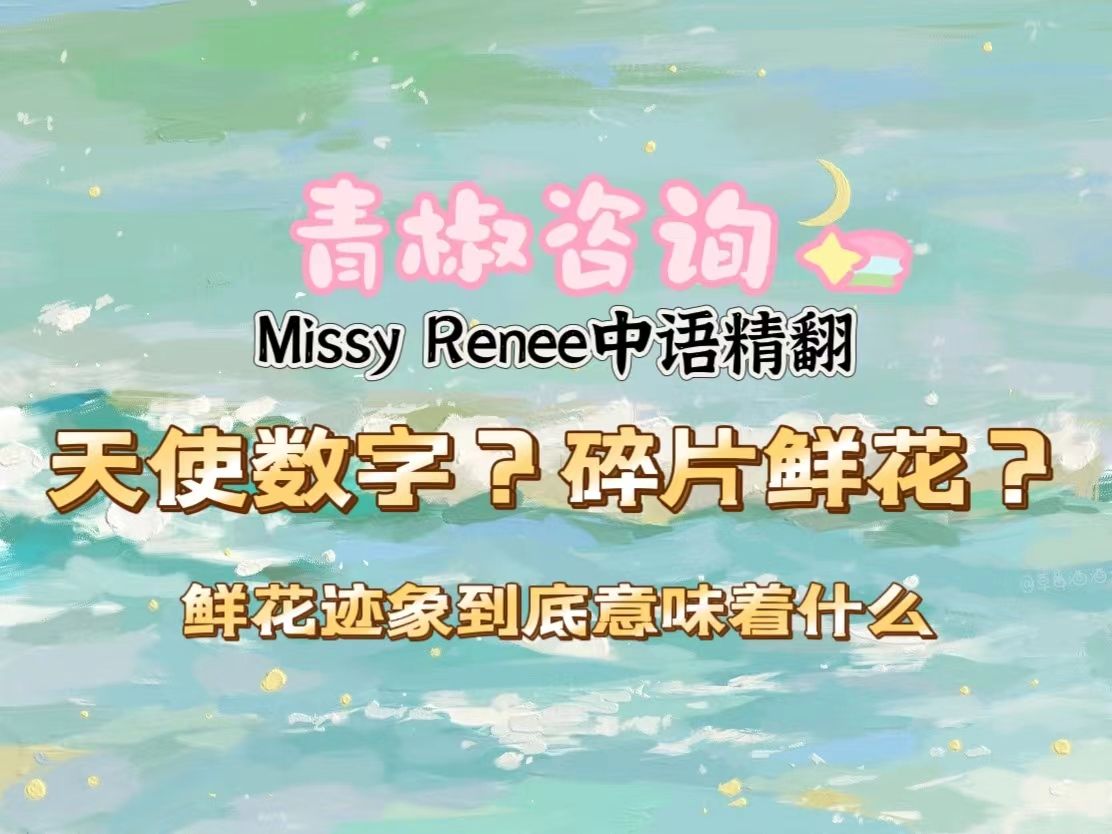 【王青椒】MissyRenee中语精翻:为什么出现碎片鲜花?哔哩哔哩bilibili