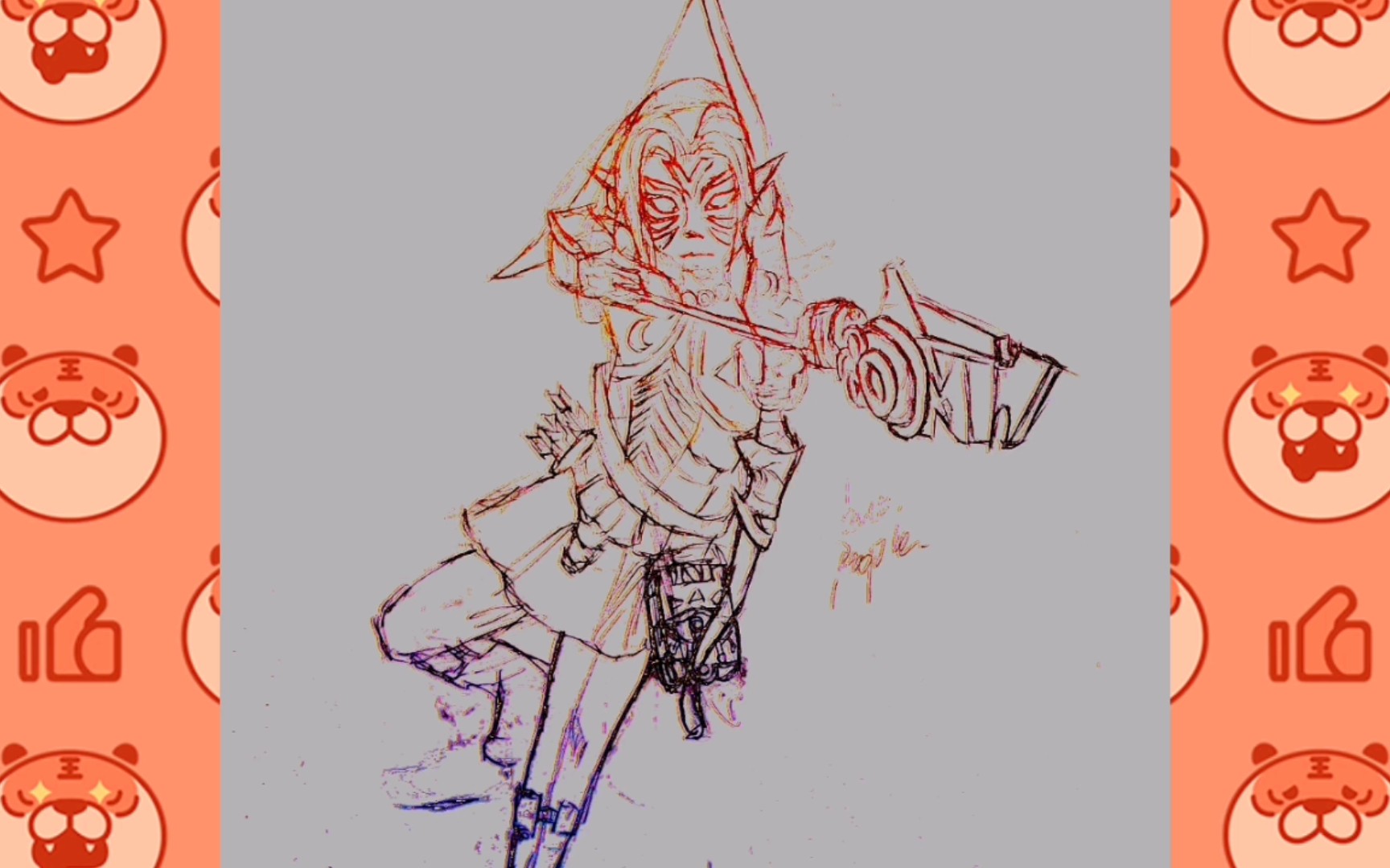 海拉鲁绘画教程鬼神装林克