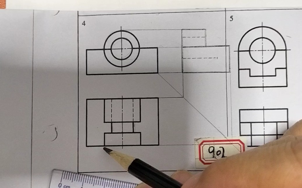 期末重要内容:根据两视图补画第三视图画法讲解哔哩哔哩bilibili