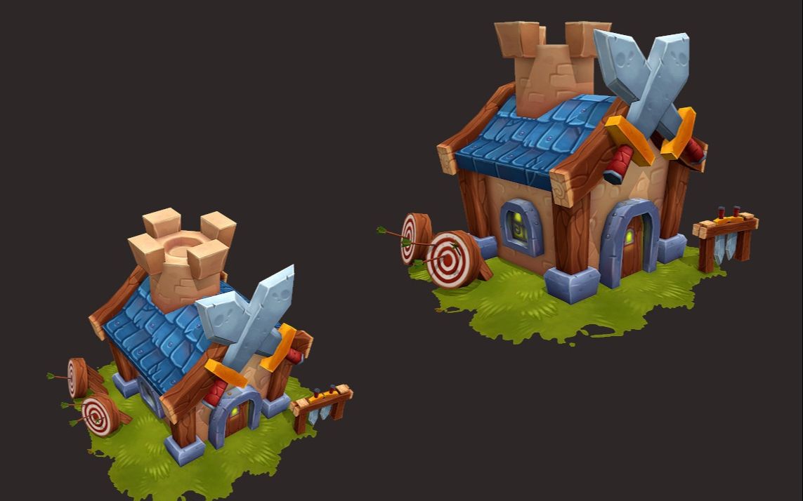 基础教学q版系列q版小房子制作网易大佬教你制作游戏场景的各种技巧