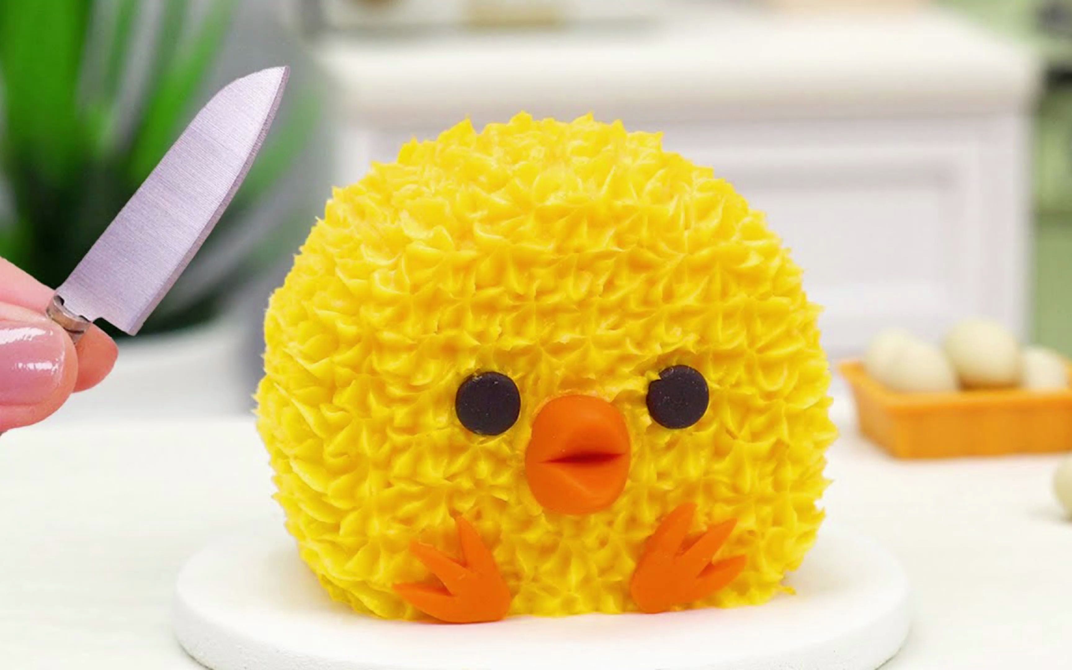 沉浸式治愈解压美食:自制小黄鸭甜点蛋糕