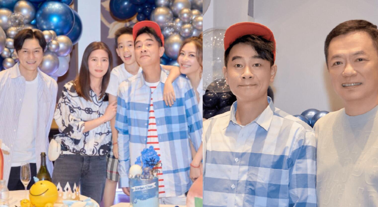 陈小春55岁生日现场张智霖夫妇现身与岳父相差6岁却似两代人