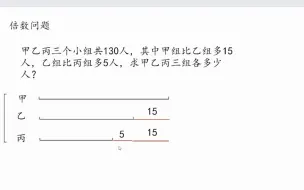 Download Video: 三年级数学倍数问题，划个线段图，让孩子更好理解应用题的关系