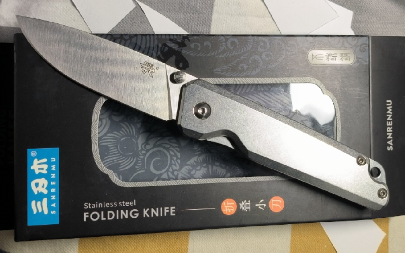 【折刀品鉴】骨感又圆润的三刃木经典刀型 三刃木7096新石洗款 knife