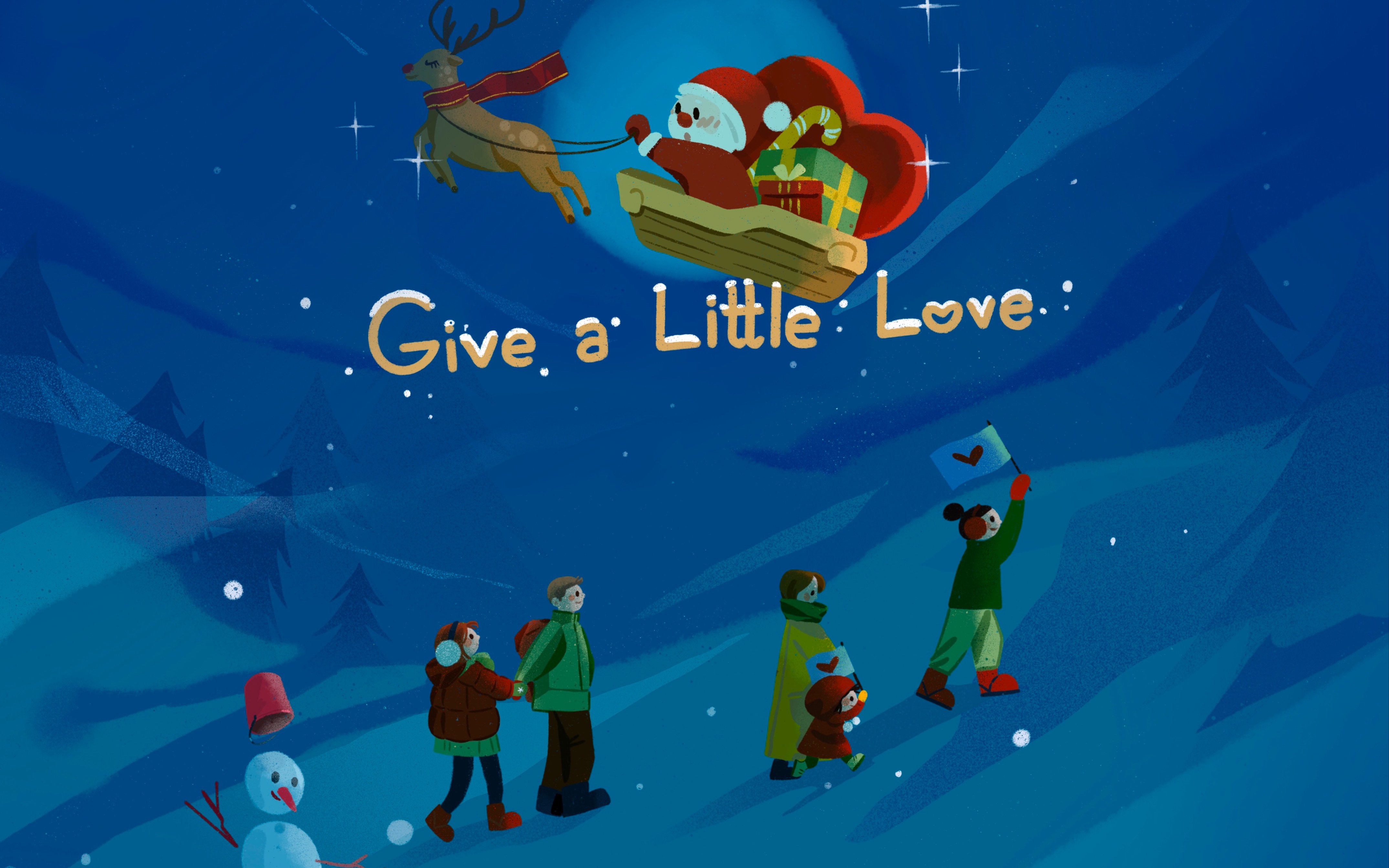 宝贝袈裟圣诞节要来咯givealittleloveprocreate绘画分享