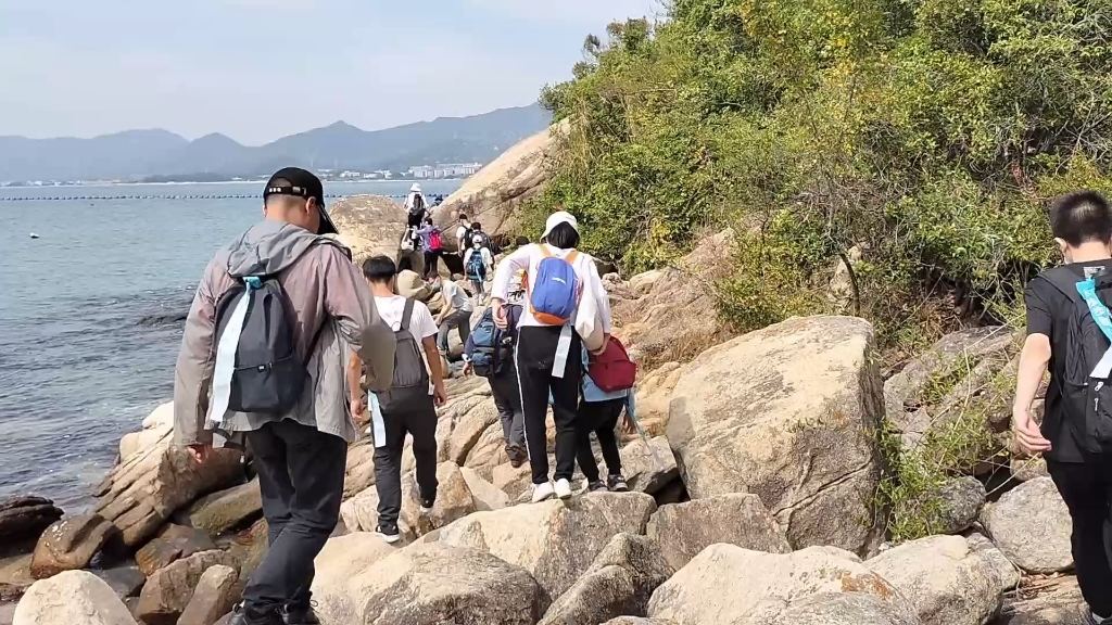 桔钓沙深圳大鹏入门级海岸线徒步哔哩哔哩bilibili