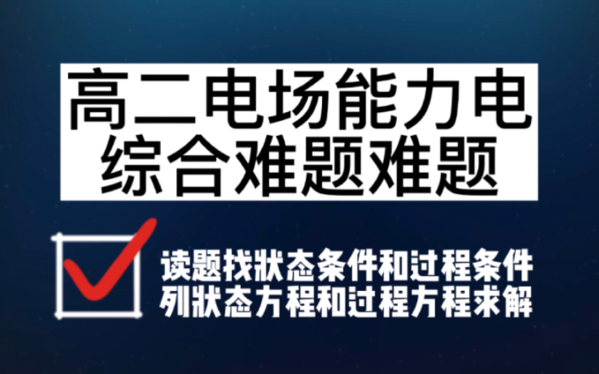 高中电场能涉及到的力能结合综合问题,15分钟帮你搞定,基础知识点以及审题分析的过程,看完没有收获,你锤我!哔哩哔哩bilibili