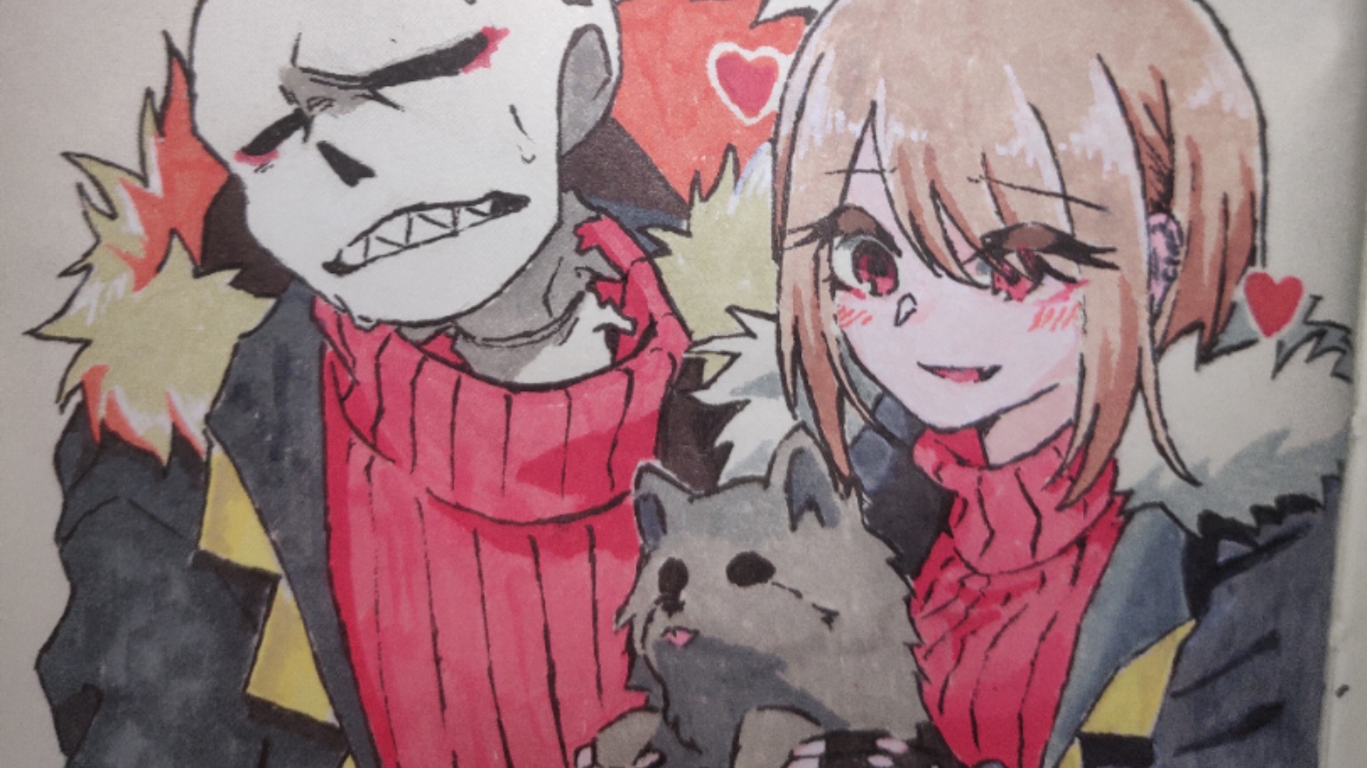 chara:狗狗好可爱啊~sans:这狗不会吃骨头吧