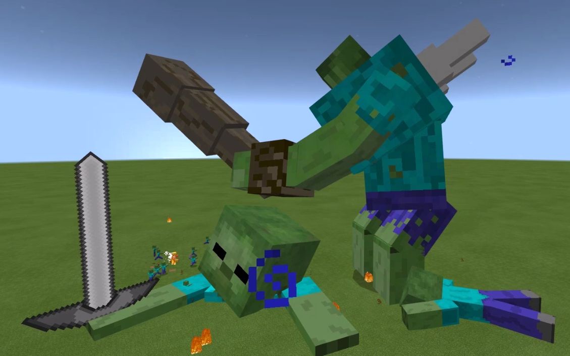 魔哒解说我的世界突变泰坦生物挑战普通泰坦生物,谁才是最强的呢