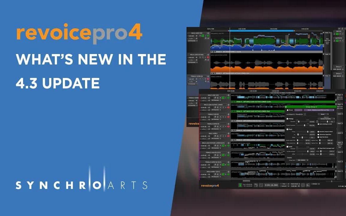 synchroartsrevoicepro人声自动对齐软件43版本升级介绍
