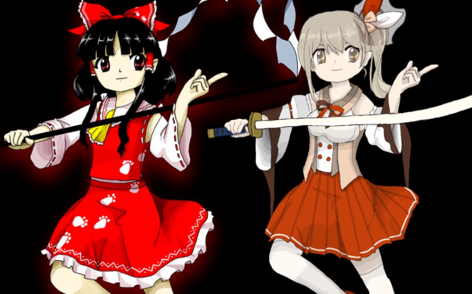 [东方xpsp]秋凛子仿zun绘(鬼形兽灵梦立绘)