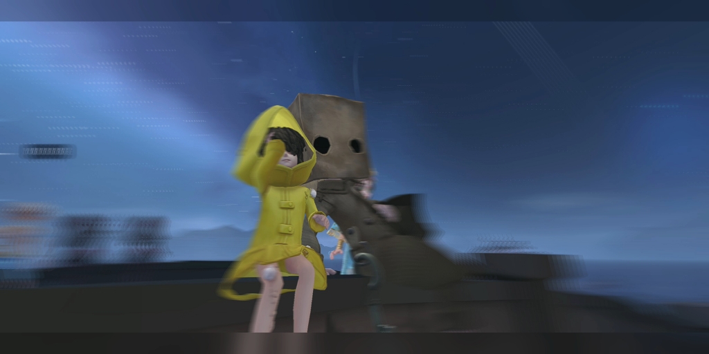 摩诺和小六一起看星海