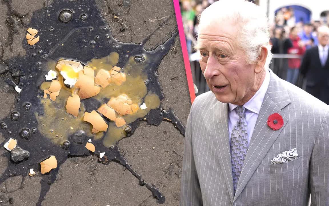 英国查尔斯国王惨遭扔鸡蛋!