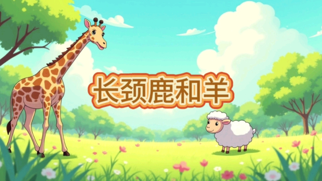 长颈鹿和羊