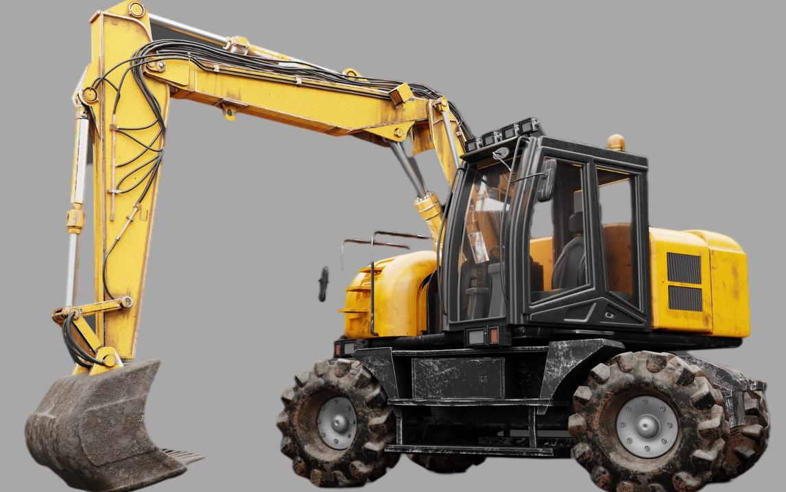 活动作品3dmax建模教你制作一台挖掘机模型3d游戏建模