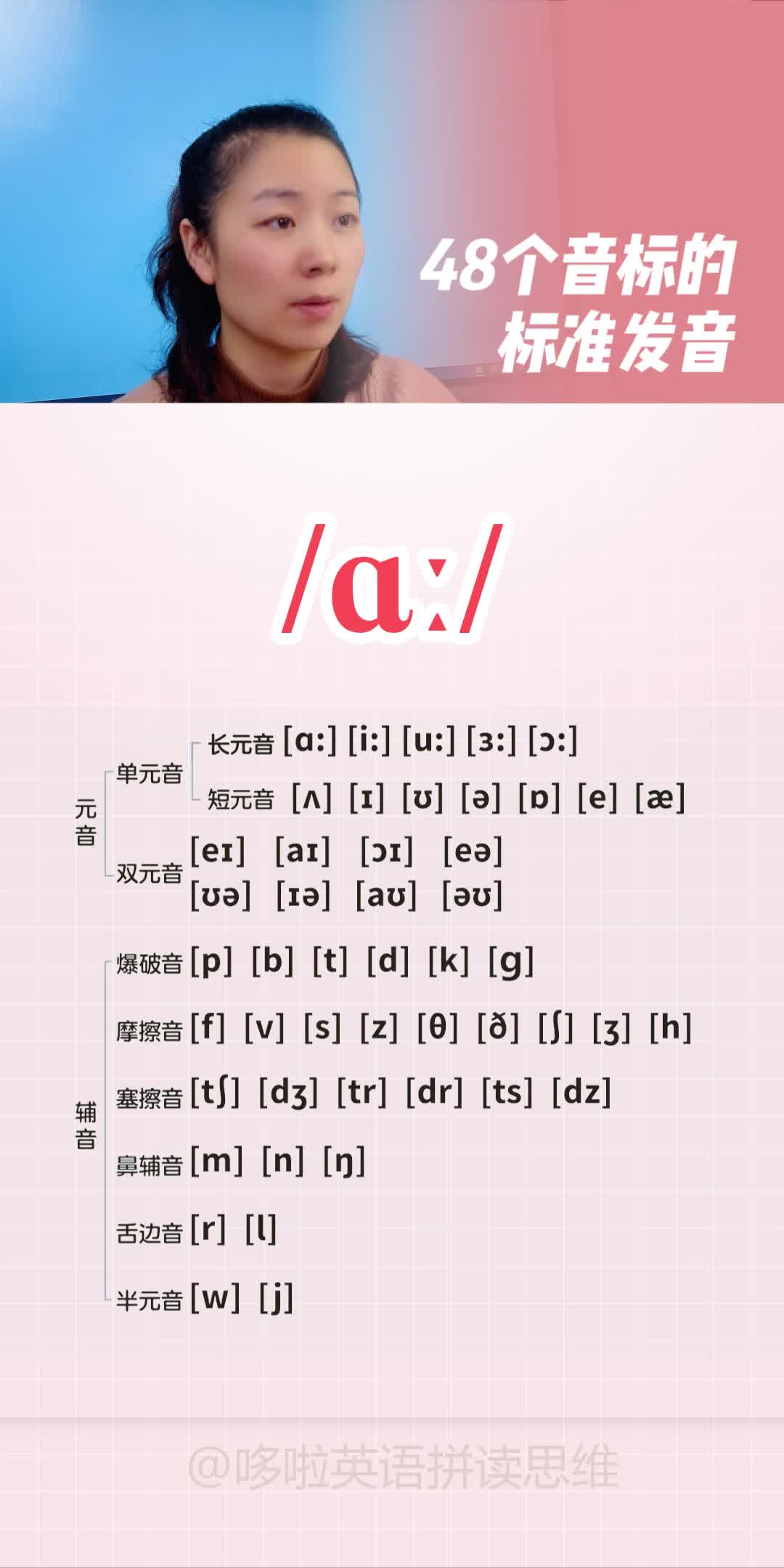 48个国际音标的标准读音,跟我一起学,发音练标准.哔哩哔哩bilibili