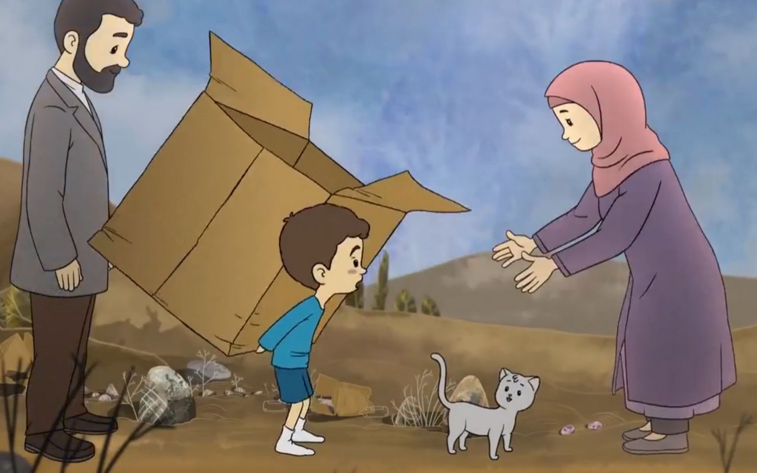 反战动画《流泪的盒子》:战争中男孩背上家独自流浪,结局泪崩了