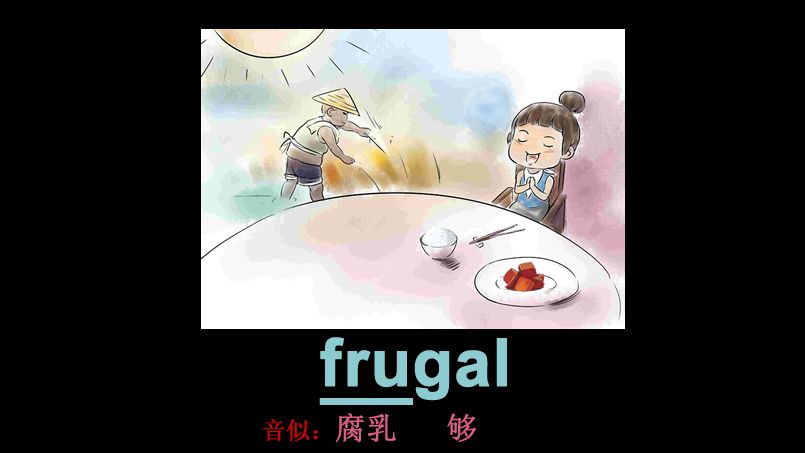 [点关注,单词记更多] 一秒记单词frugal哔哩哔哩bilibili