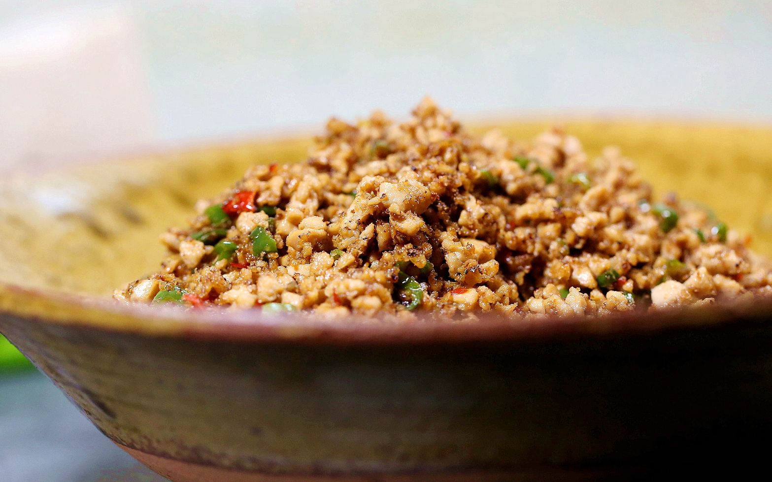 火筵家常青椒素臊子火哥的菜青椒素臊子流传百年下锅炒一炒你能分辨是