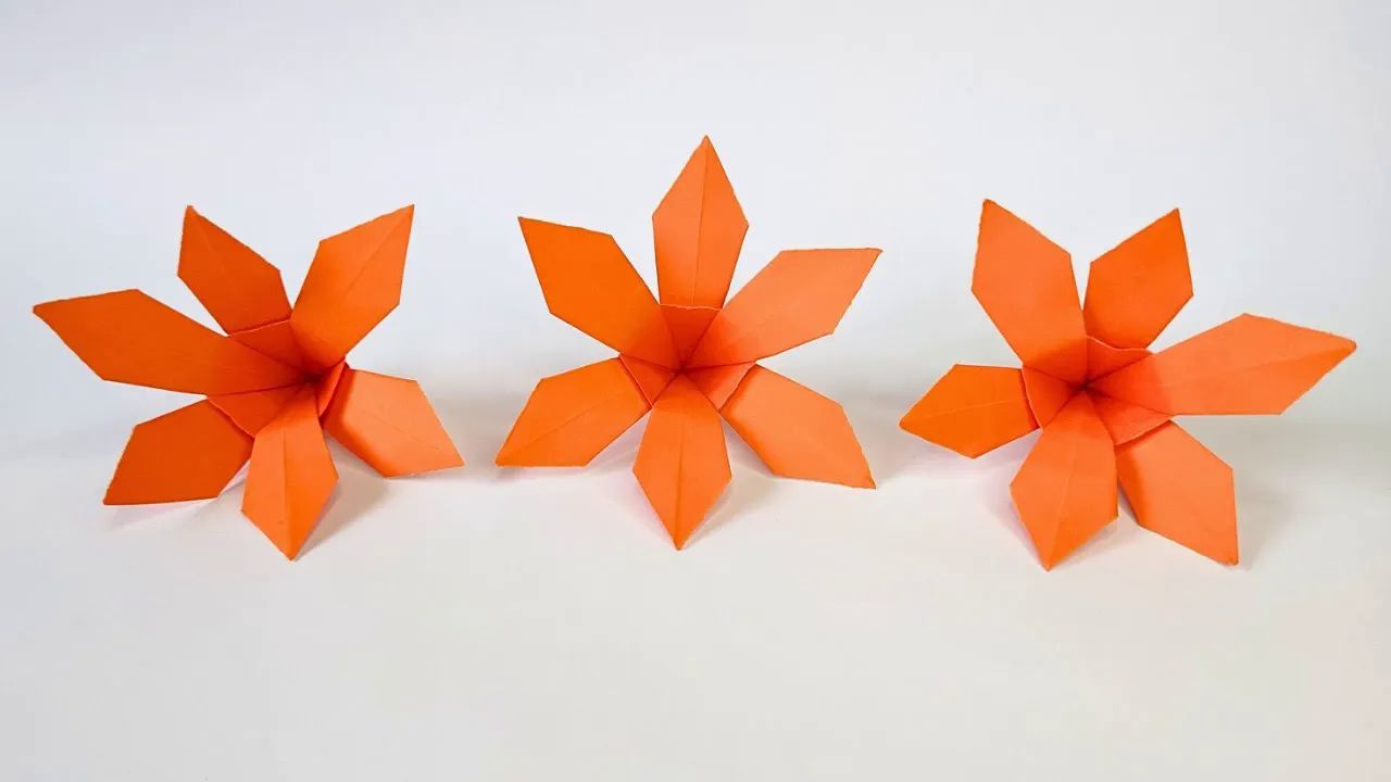 【origami library】花朵折纸教程easy origami flower ( 2 modules )