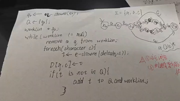 词法分析——NFA到DFA(工作表算法)哔哩哔哩bilibili