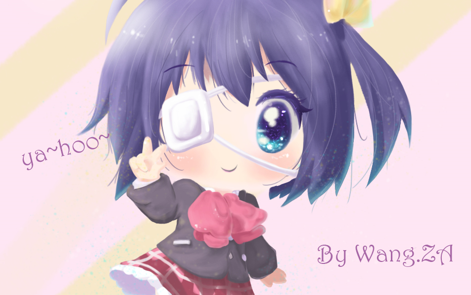 板绘ps厚涂一只q版的小鸟游六花