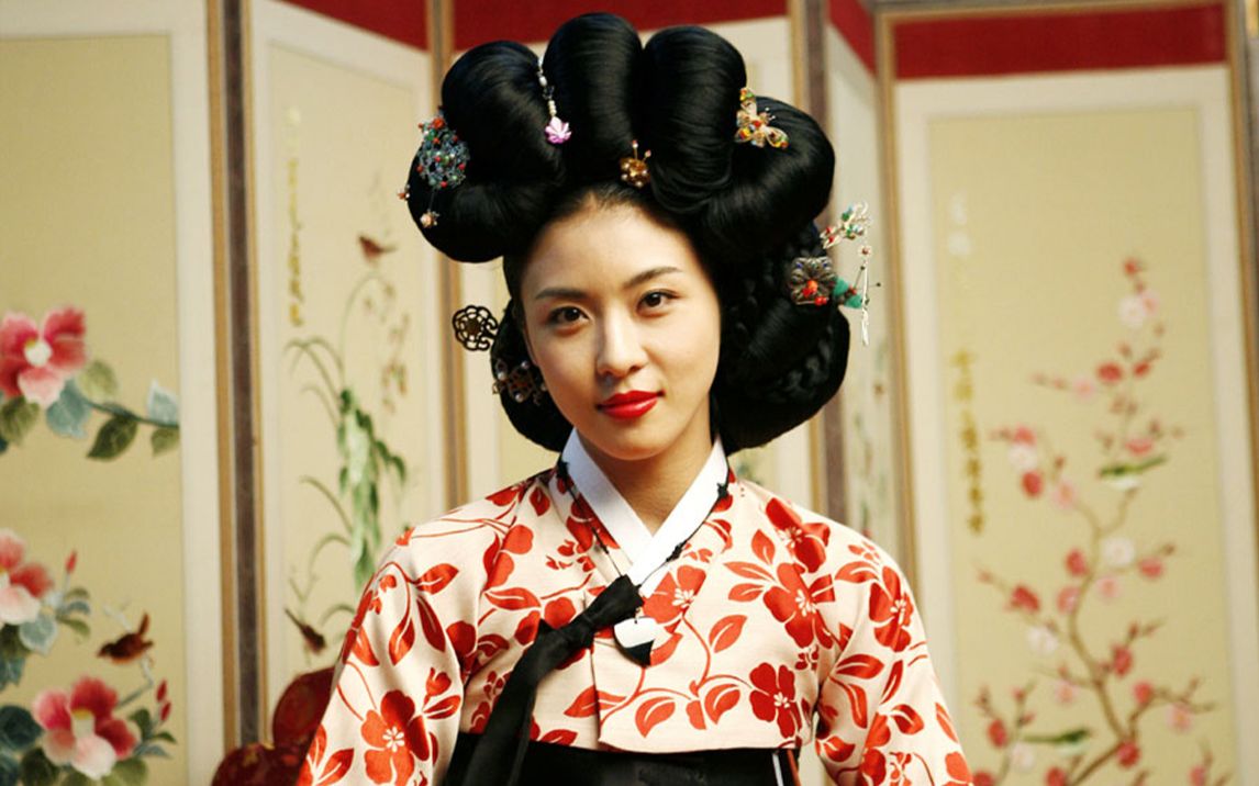 韩国传统发型教程之花草头2