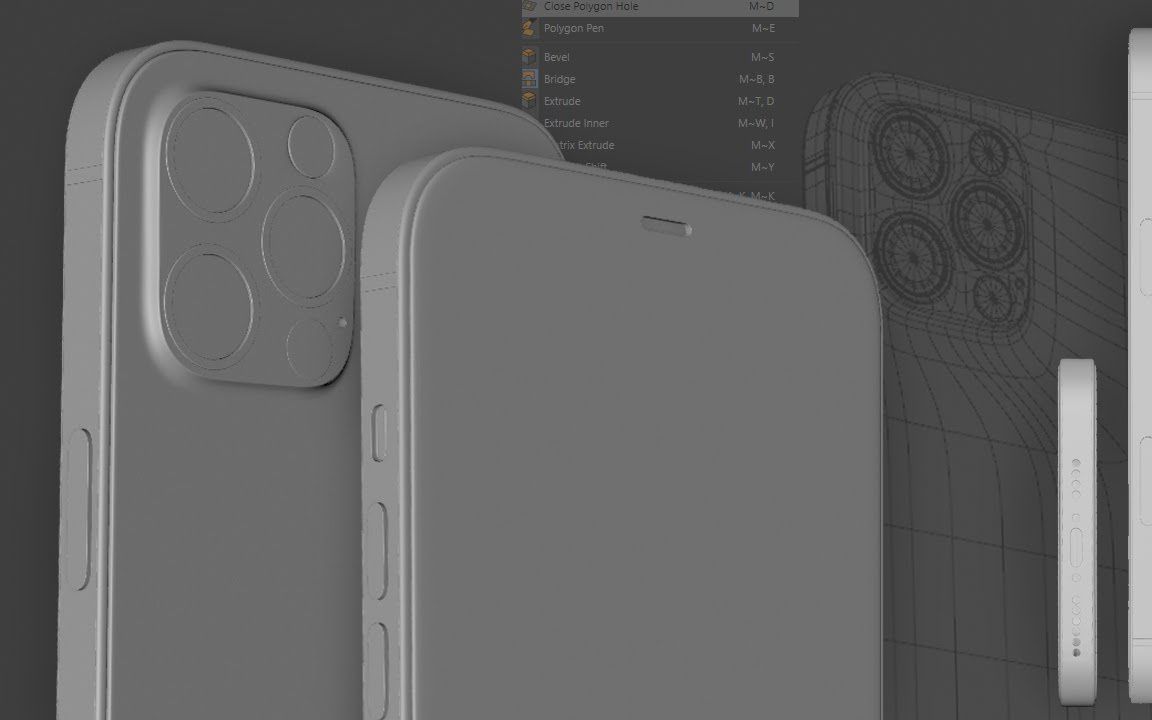 【c4d教程】超詳細如何iphone 12por max手機建模教程