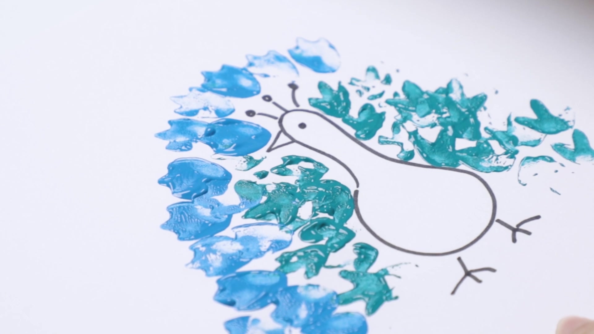 恐龙脚印拓印系列-孔雀_哔哩哔哩 (゜-゜)つロ 干杯~-bilibili